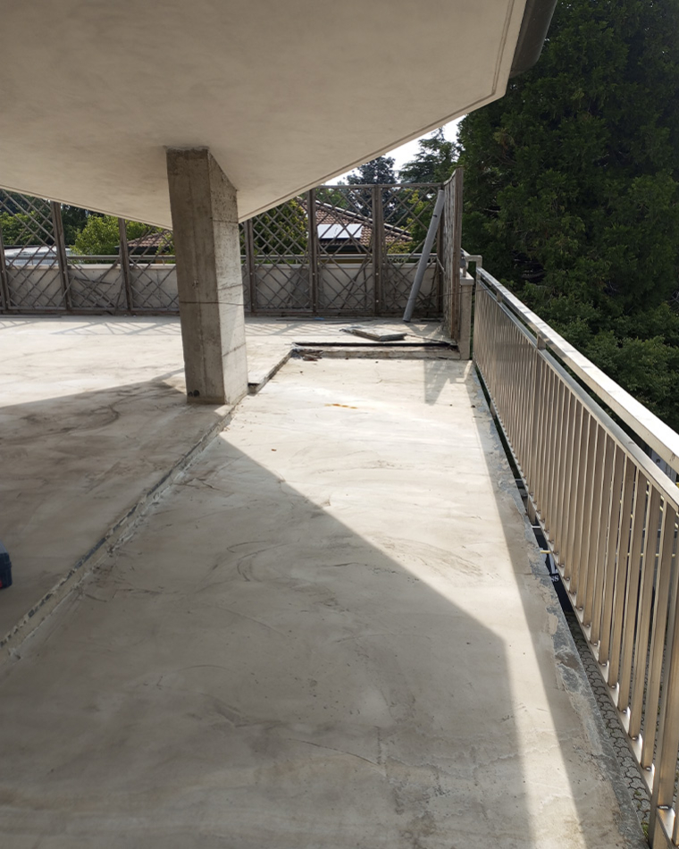 Rifacimento terrazzo a Saronno: impermeabilizzazione e rivestimento
